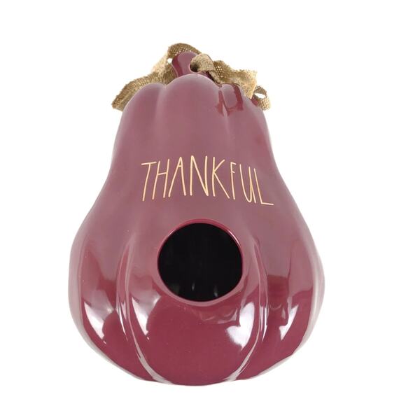 Rae Dunn Other - NWT RAE DUNN Thankful Gourd Shaped 8.5" Ceramic Bird House, Purple Gold